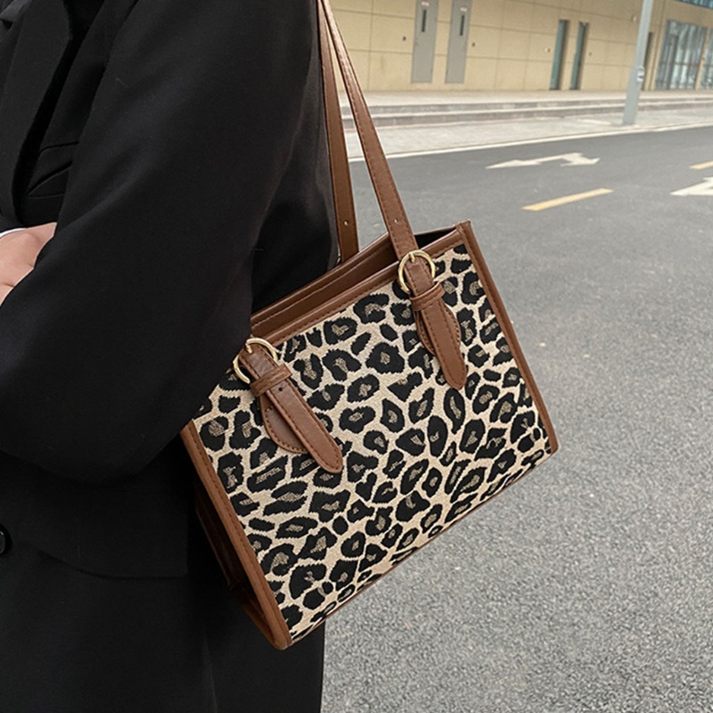 Túi Xách Da PU Cỡ Lớn In Họa Tiết Động Vật Phong Cách Cổ Điển Sang Trọng Dành Cho Nữ