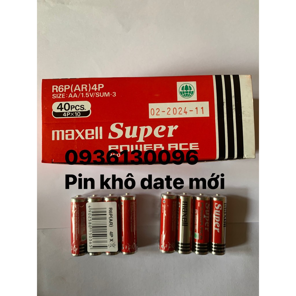 Pin  tiểu AA Super Maxell hộp 40 viên