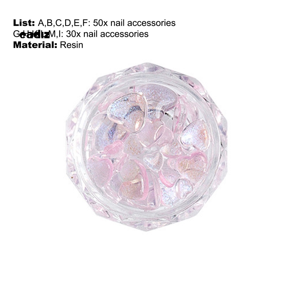 Phụ Kiện Trang Trí Móng Tay Hình Trái Tim 3D Chống Thấm Nước Xinh Xắn