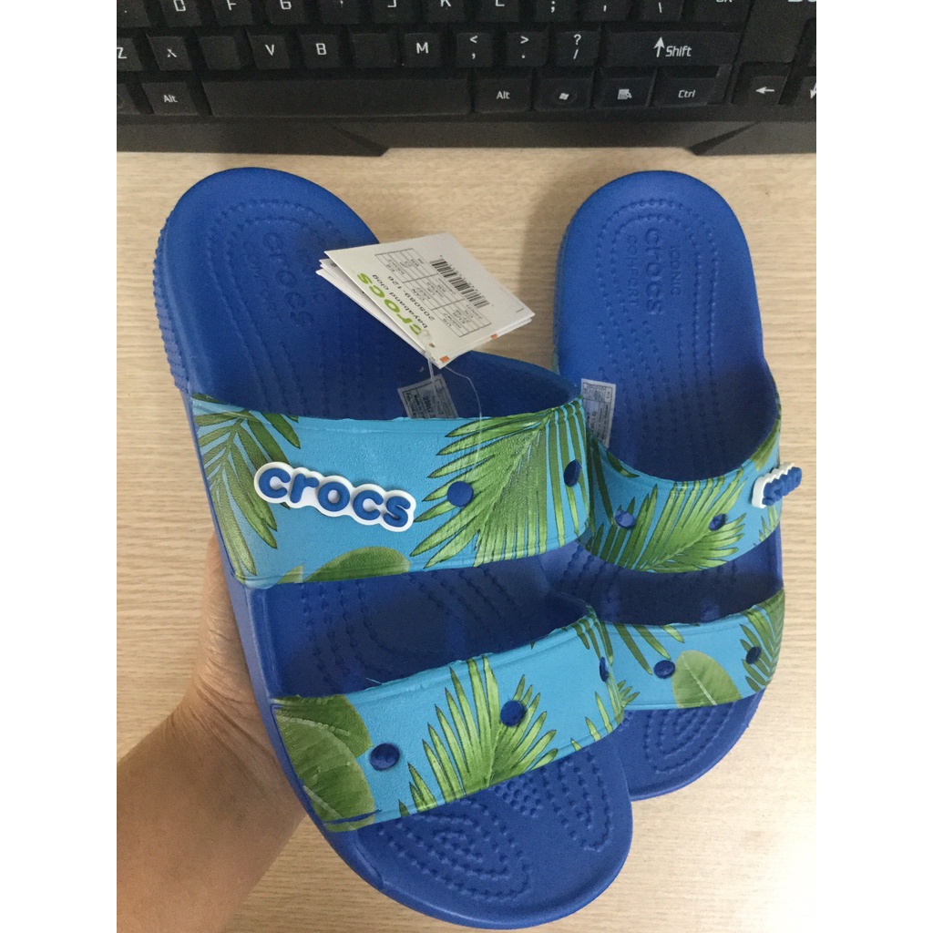 CROCS - Dép Lê classic 2 quai họa tiết nam nữ, PB106 - p1