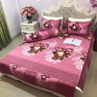 Chăn ga chần bông - bộ ga phủ chần bông 4 món