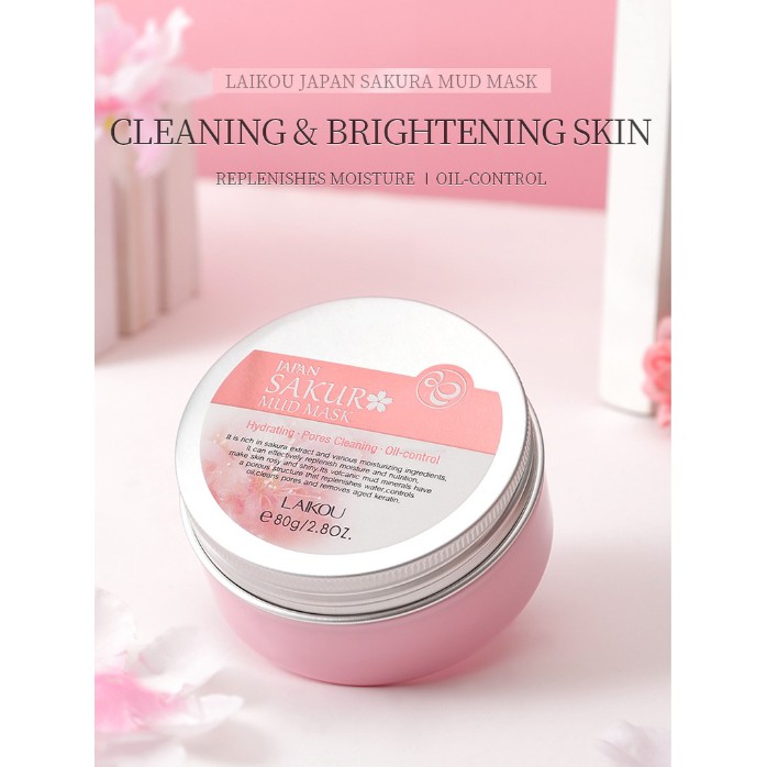 Mặt nạ ngủ đất sét - mask dưỡng da hoa anh đào sakura laikou dưỡng ẩm trắng da | BigBuy360 - bigbuy360.vn