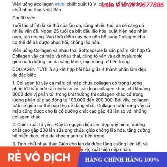 [Xách tay]  [Mẫu Mới] Collagen Tươi 30 ngày Nhật Bản