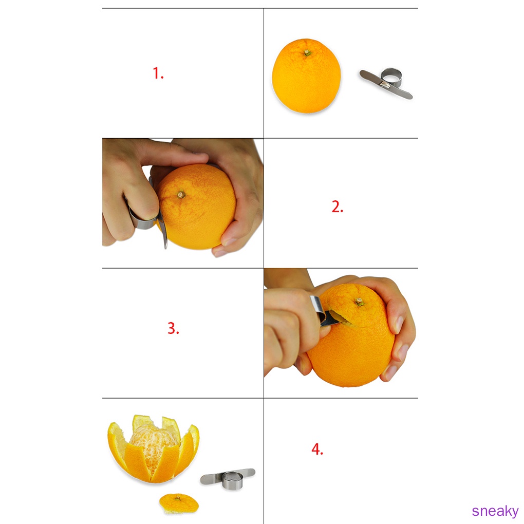 Dụng cụ hỗ trợ lột vỏ cam chanh bằng thép không gỉ tiện dụng