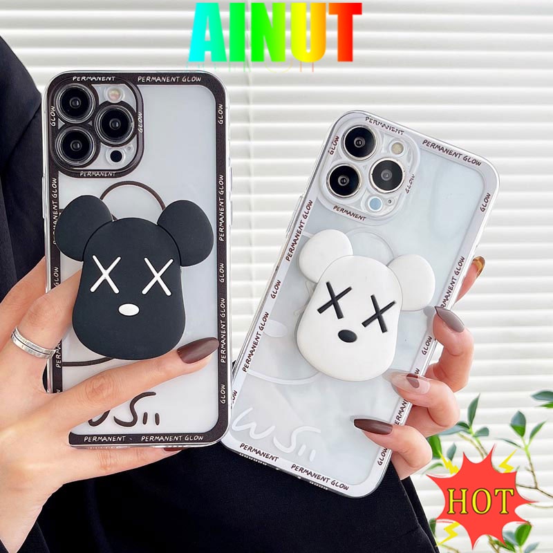 Ốp Điện Thoại TPU Silicon Mềm Chống Bụi Chống Sốc In Hình Gấu XX Cho IPhone 13 11 12 Pro Max 7 8 Plus X XR XSMAX