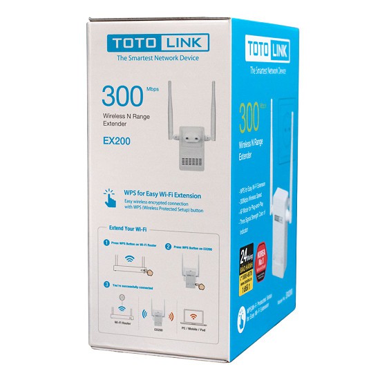 Bộ Khuếch Đại Tín Hiệu Wifi Totolink Ex200 300mbps
