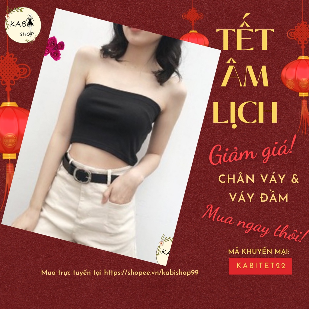 Áo Quây Ngực Thun Tăm Croptop ngắn dáng ôm, phông trơn body màu đen trắng tím