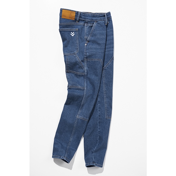 Quần jeans dài may đắp Owlbrand Skinny Doubleknee / Xanh đậm