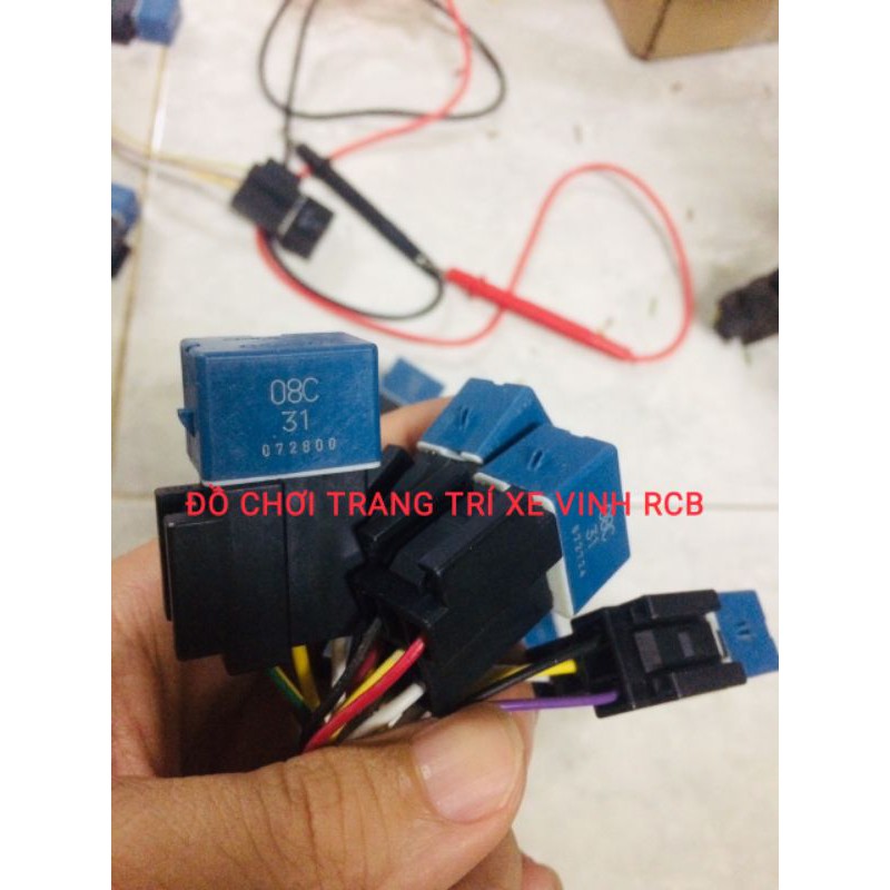 Relay 12v denso nhật bản tặng giắc cắm hàng chính hãng,bảo vệ công tắc và đèn led xe máy ô tô