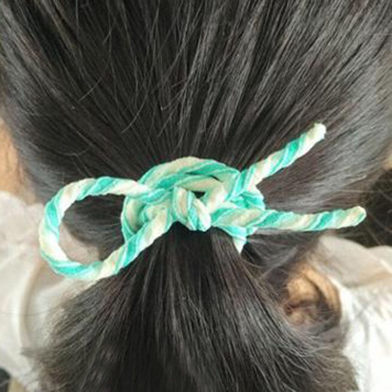 Dây Buộc Tóc Cao Su Thắt Nút Phong Cách Hàn Quốc