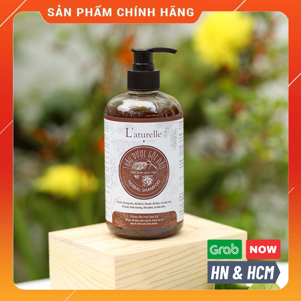 Dầu gội đầu thảo dược Laturelle ngăn gàu rụng tóc bưởi dưỡng mượt mọc tóc Zimas