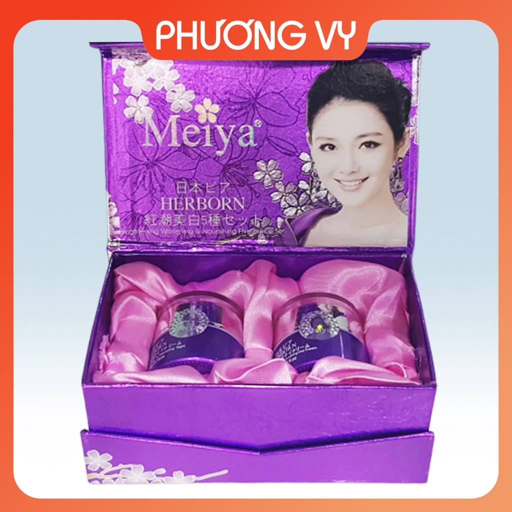[CHÍNH HÃNG] COMBO ngày đêm Meiya tím, chuyên làm mờ nám, tàn nhang và dưỡng trắng da, kem nám Nhật Bản, mỹ phẩm Meiya.
