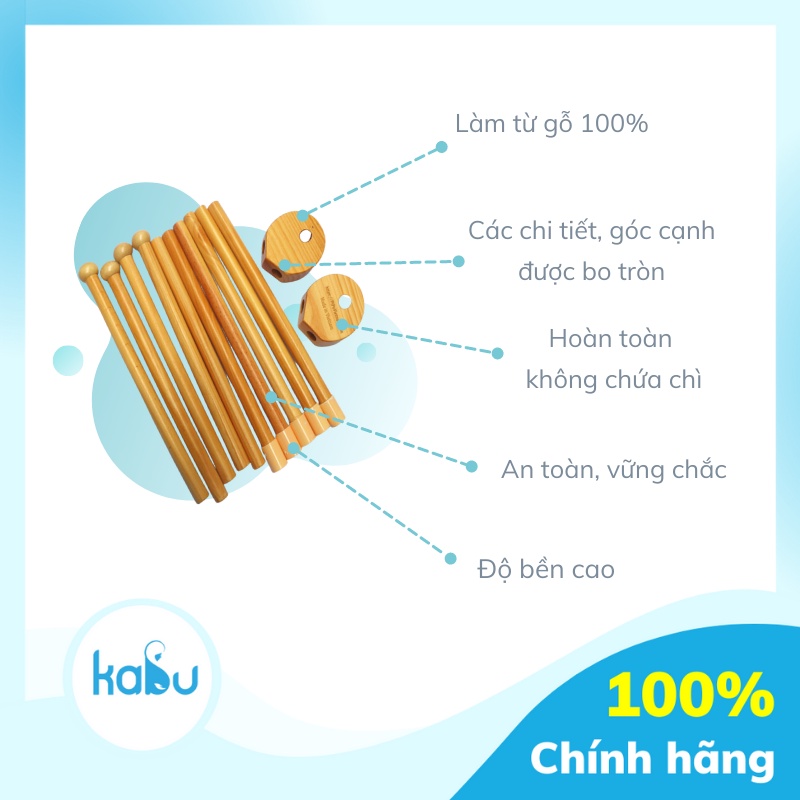 KABU - Kệ Chữ A Bằng Gỗ PipoVietnam, Đồ Chơi Tự Lập Cho Bé