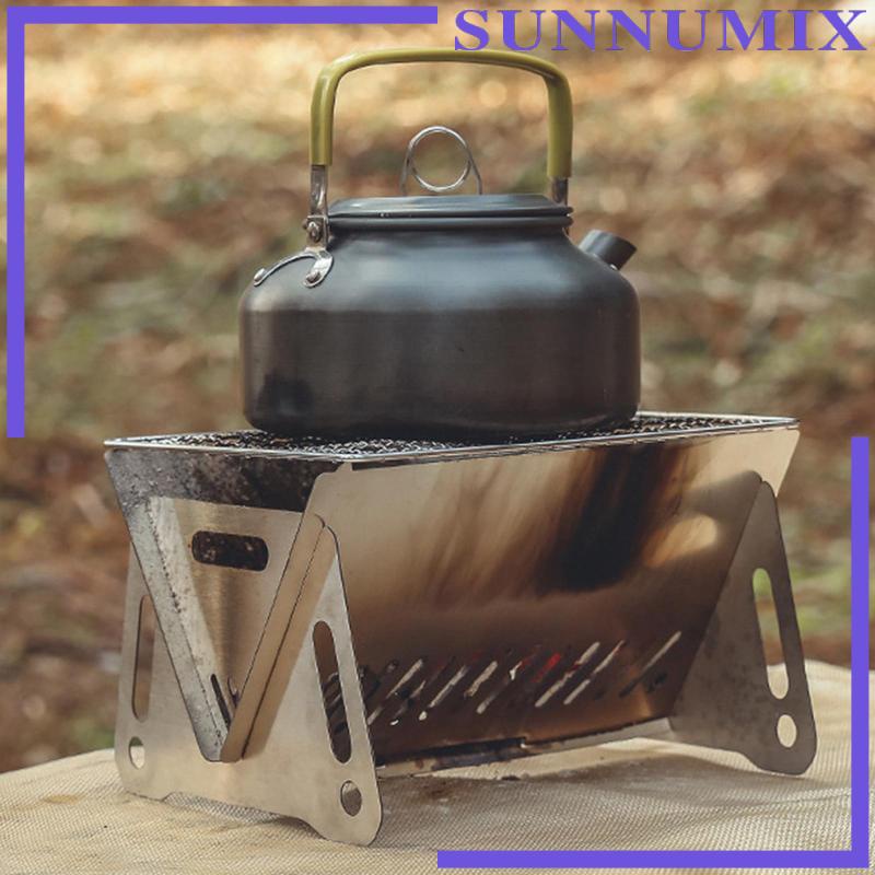 Vỉ Nướng BBQ Bằng Thép Không Gỉ Có Thể Gấp Gọn Kèm Túi Đựng Tiện Lợi