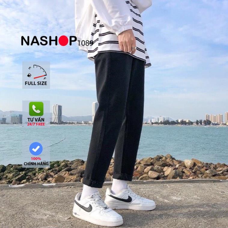 Quần vải jean bò đen baggy nam đẹp hot năm 2021 Nashop 1089 | BigBuy360 - bigbuy360.vn
