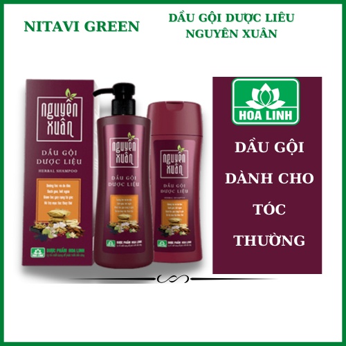 Dầu gội dược liệu Thảo dược Nguyên Xuân, hết gàu, giảm ngừa tóc hư tổn