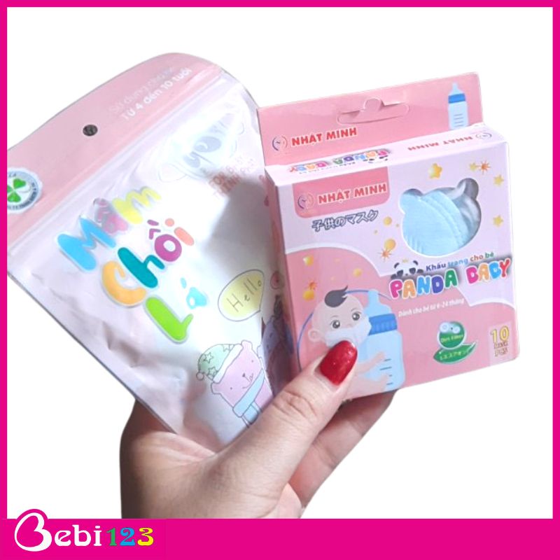 Hộp 10 khẩu trang y tế Ômi 3D tai Gấu cho bé