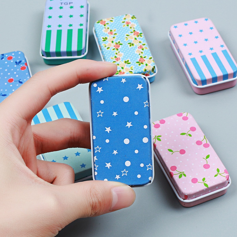 Mới Hộp Sắt Đựng Kẹp Tóc Nhỏ Gọn Tiện Dụng