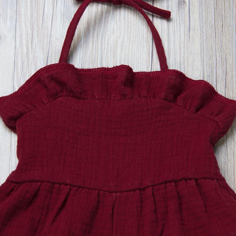 Quần Yếm Cotton Màu Trơn Cho Bé Gái