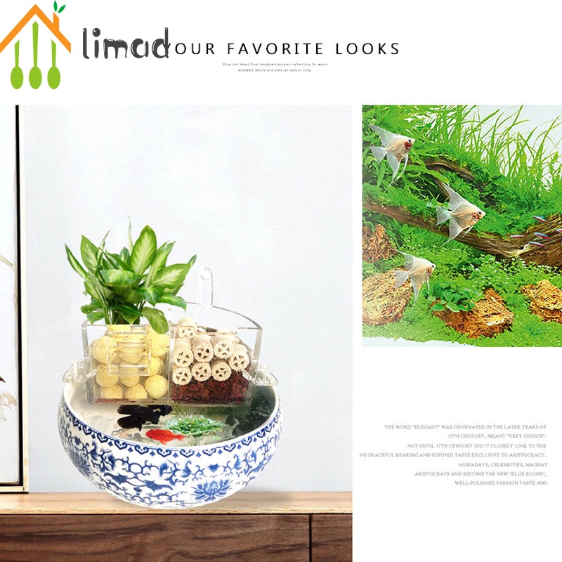 Phụ Kiện Hộp Lọc Nước Ngoài Hình Tròn Bằng Acrylic Cho Bể Cá