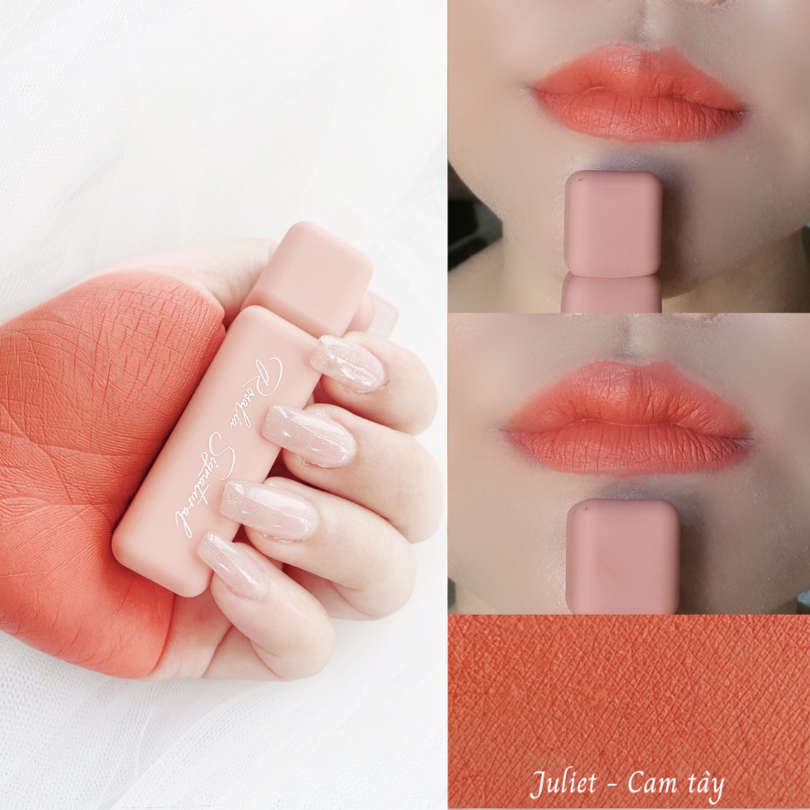 "Màu Mới" Son Lì Cam Tây Không Chì Chất Son Siêu Mềm Mịn Ăn Uống Không Trôi Từ Hoa Hồng Sạch Juliet Rosalia