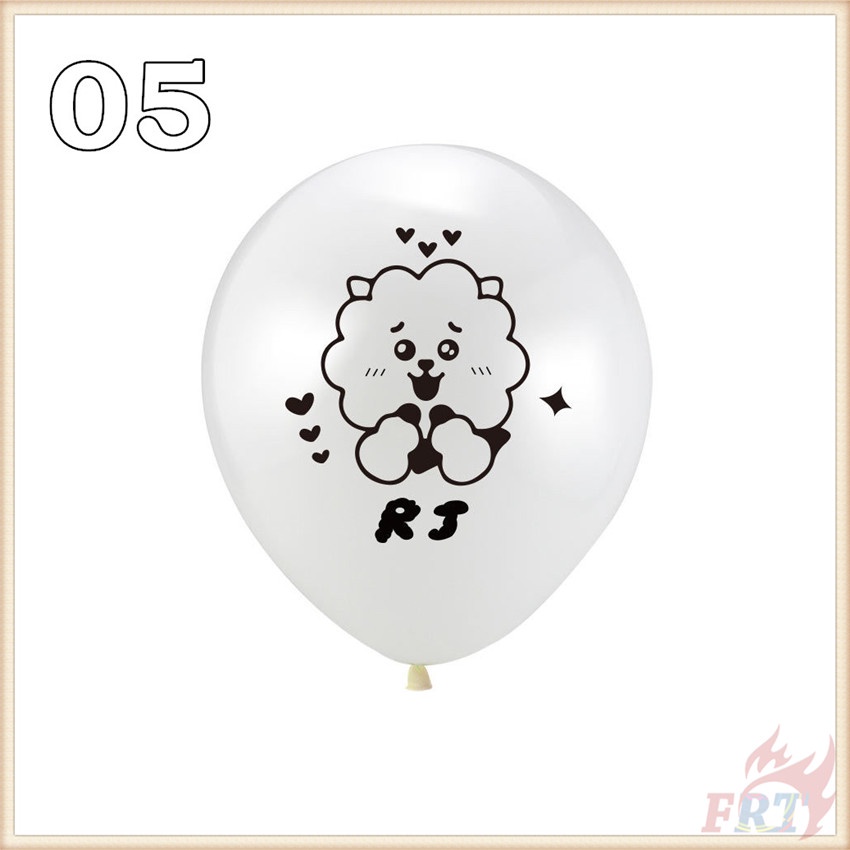 Bóng bay cao su 12inch in hình BT21 BTS để trang trí cho tiệc sinh nhật
