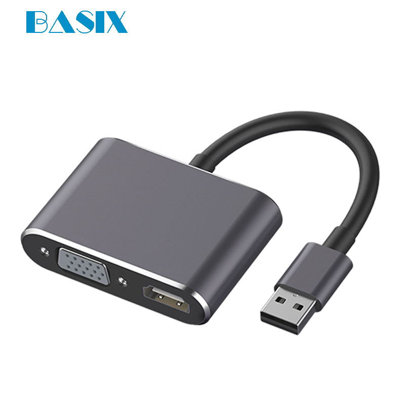 Đầu Chuyển Đổi Thẻ Đồ Họa Usb 3.0 Sang Hdmi Vga Cho Máy Tính / Tv / Laptop / Máy Chiếu / Máy Tính Để Bàn