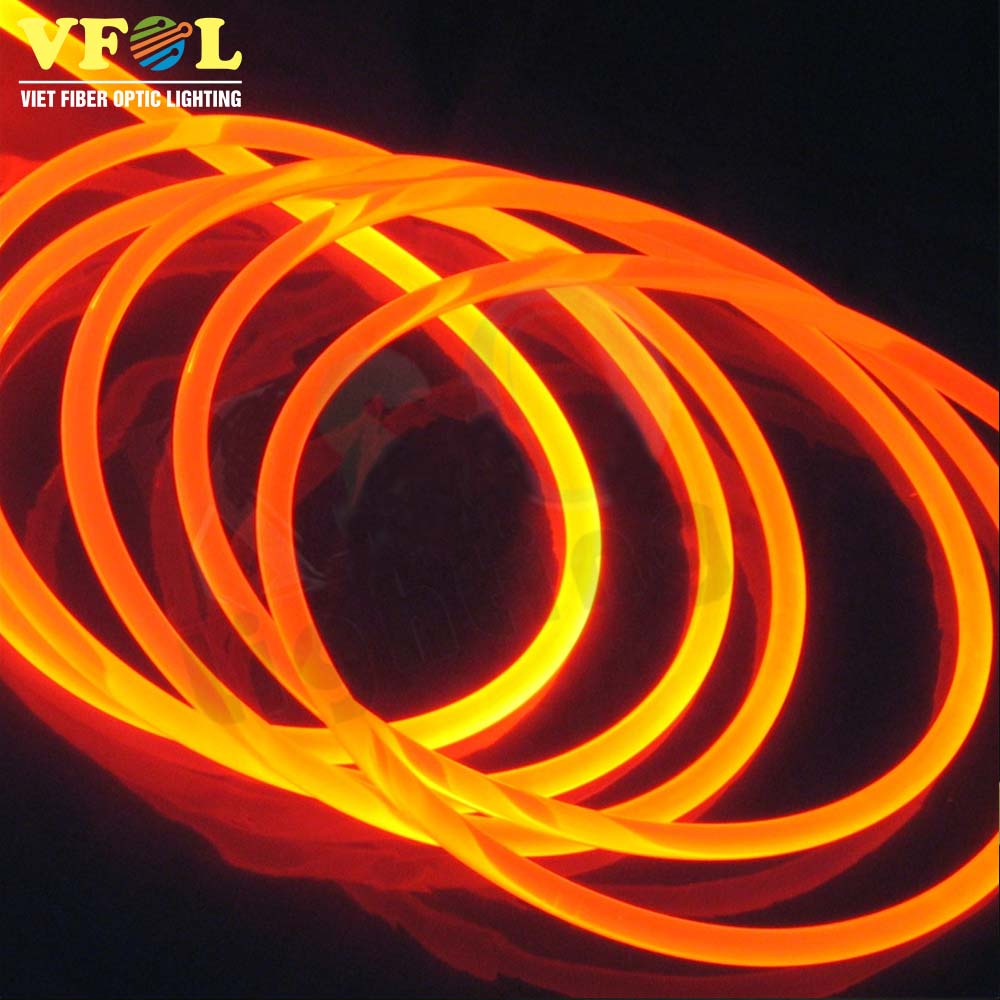 Sợi quang phát cạnh (sáng thân) đường kính 10mm - Trang trí tiểu cảnh, thành viền bể bơi, cầu thang, ngoài trời