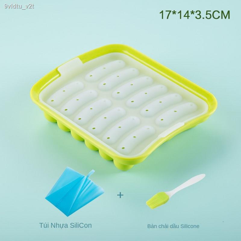 【2021】Khuôn làm xúc xích, ăn dặm cho bé, dụng cụ hấp silicon baby homemade có thể giăm bông trẻ em