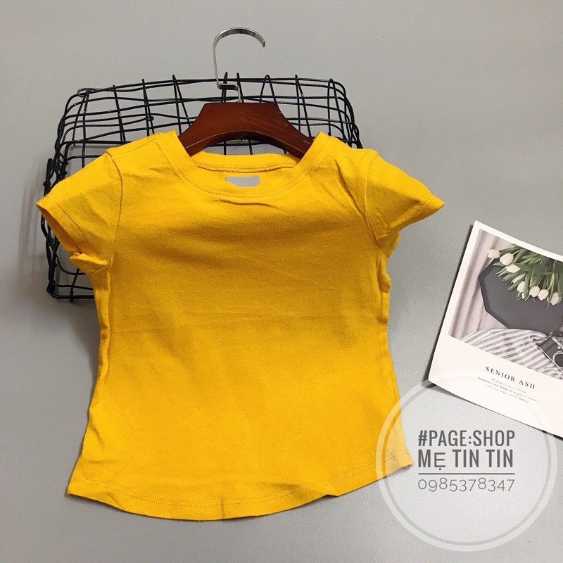 [OLDNAVY] áo cộc tay -chất cotton màu vàng trơn size:,2y,3y,4y,5y