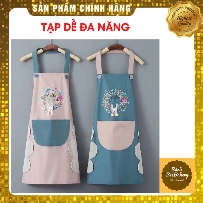 [Hàng mới về] Tạp dề nấu ăn, áo yếm nhà bếp có túi đựng và lau tay dáng dài, áo làm bánh