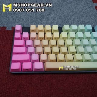Set keycap pbt Rainbow ninja OEM profile 104 keys