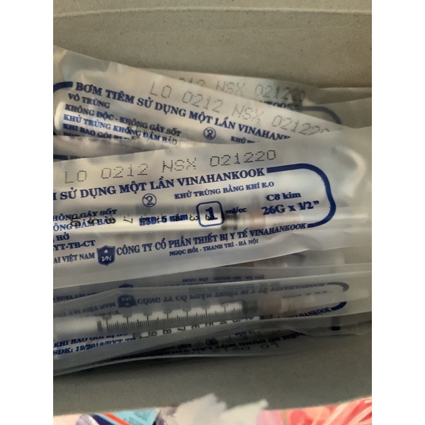 Xi lanh 1ml - tiêm chó, mèo - xi lanh nhựa vô khuẩn- độ chính xác cao