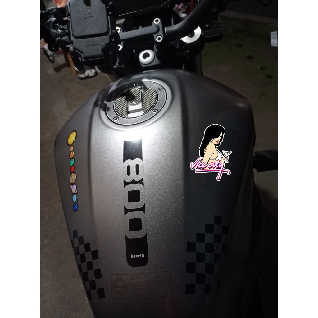 JDM Game Girl Sticker Beauty Phản chiếu Xe máy Decal dán xe sửa đổi