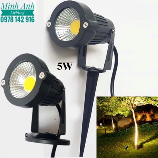 Đèn Rọi Cỏ Ngoài Trời - Đèn Rọi Tiểu Cảnh Sân Vườn LED COB Thân Gang Siêu Bền Minh Anh Lighting