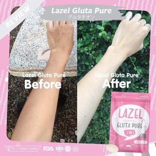 Vıên trắŉg da cấp tốc Lazel Gluta Pure 2 in 1 Thái Lan (Chính hãng 100% bao check mã)