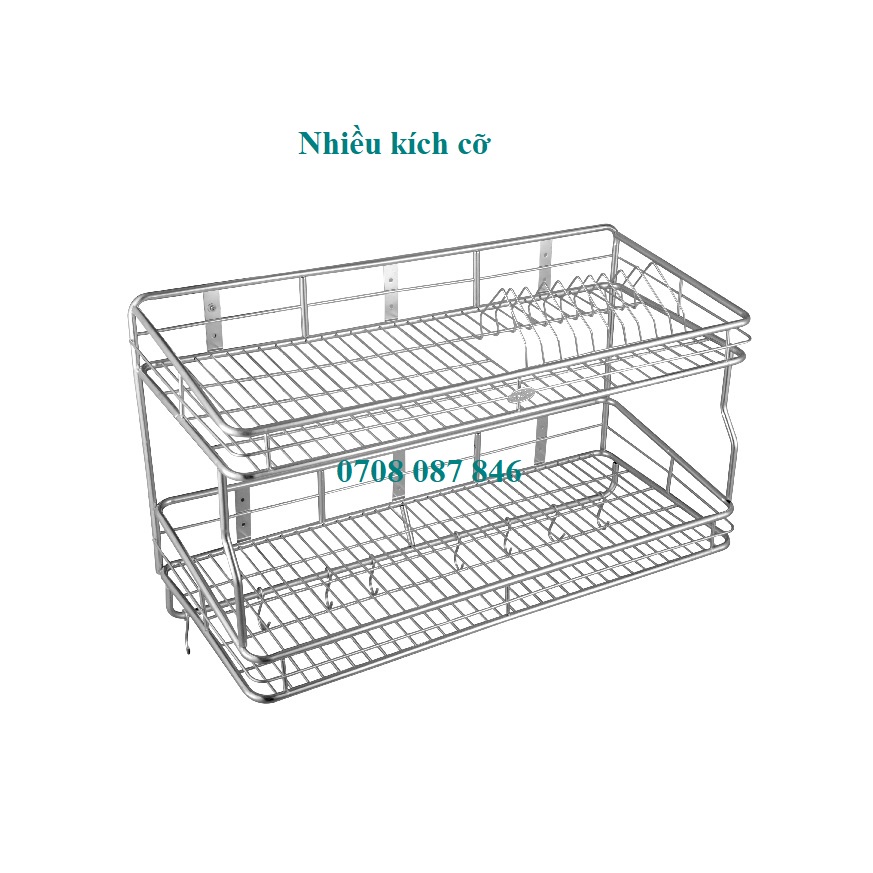 Kệ chén treo tường inox 304 ống, giá chén bát, rổ úp chén, rổ đựng chén inox 304 ống