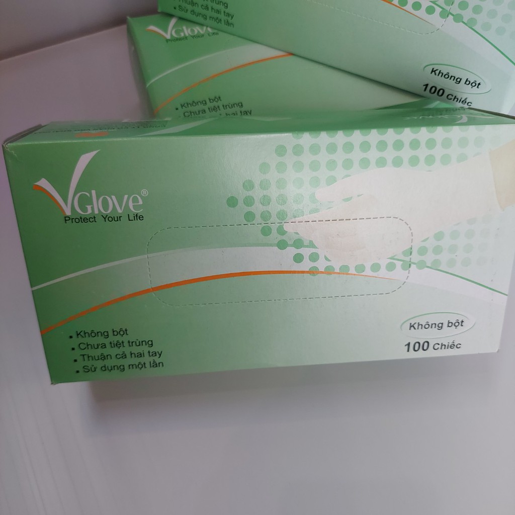 Găng tay y tế không bột Vglove cỡ S,M [ hộp 100 chiếc]