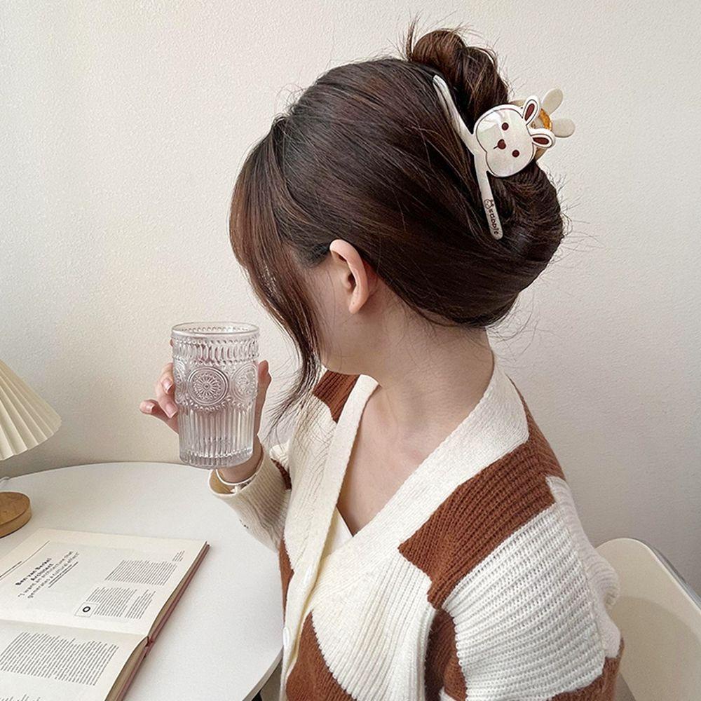 Kẹp Tóc Càng Cua Họa Tiết Hoạt Hình Phong Cách Cổ Điển Cho Nữ