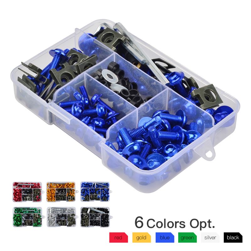 Set 177 Con Vít M6 M5 Có 6 Màu Đa Dạng Chuyên Dụng Cho Xe Máy