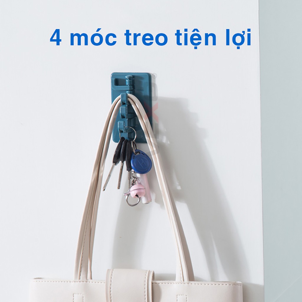 Móc treo tường đa năng Living C , móc treo chìa khóa áo mưa xoay 180 chịu lực 1.5kg  hình CÂY THÔNG _M26