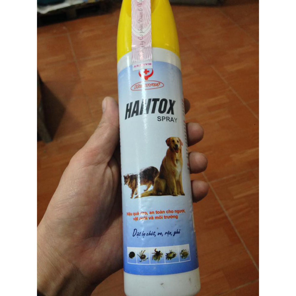 Xịt Hantox Spray diệt bọ chét ve chấy rận ghẻ chó mèo 300ml - diệt các loại bọ trên gia súc gia cầm