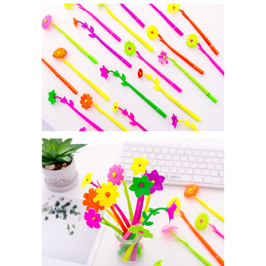 1 Chiếc Bút Gel Đáng Yêu Mô Phỏng Thực Vật Hoa Trung Tính Bút Hoa Nhỏ Chữ Ký Bút Sinh Viên Giải Thưởng Sáng Tạo Hàn Quốc Văn Phòng Phẩm