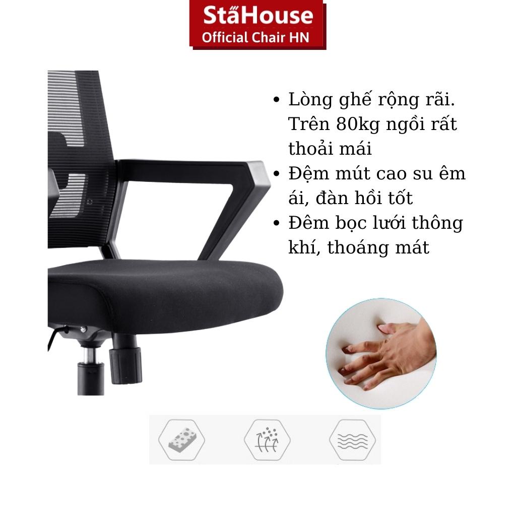 Ghế Văn Phòng Tựa Đầu Chân Xoay, Ghế Công Thái Học Stahouse Official Chair HNGVP-GD403