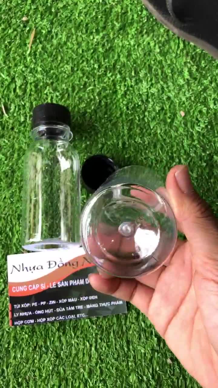 Combo 100 Chai nhựa tròn nắp đen NHỰA ĐỒNG NAI 50ml - 100ml dày dặn - đựng nước, trà sữa - kèm nắp | BigBuy360 - bigbuy360.vn