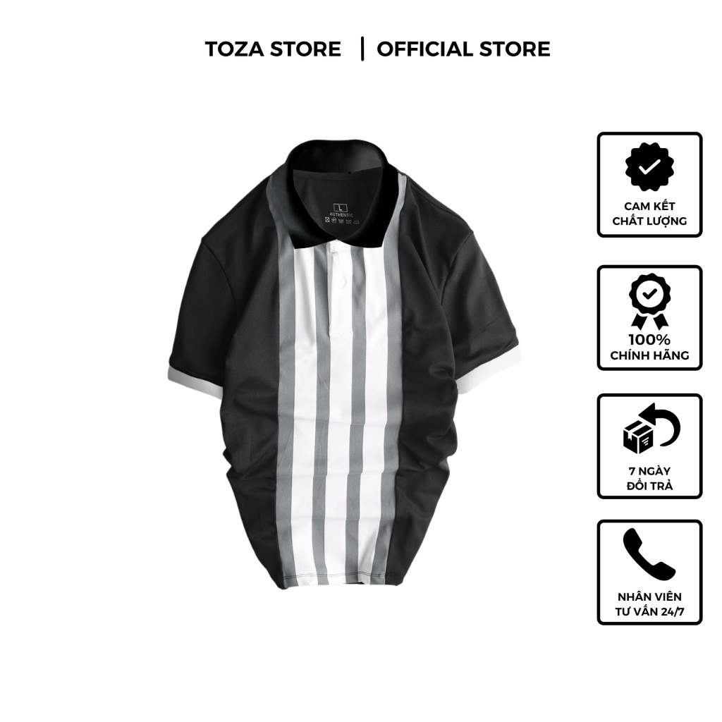 Áo Polo Nam TOZA cổ bẻ vải cotton cá sấu ngắn tay phong cách trẻ trung chuẩn form