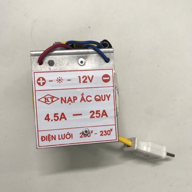 Máy nạp sạc ắc quy 12v 25ah  hàng Việt Nam chất lượng cao