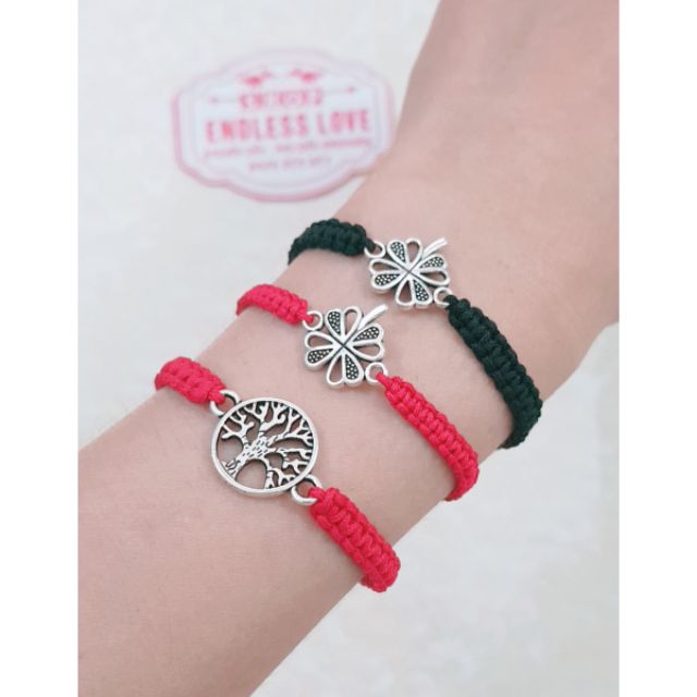 Set 3 vòng tay cỏ 4 lá may mắn 60k