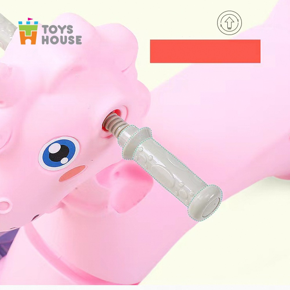 Ngựa bập bênh kiêm xe đẩy bé đi chơi - chòi chân hình ngựa - 3 trong 1 Toyshouse có nhạc 2021 tiêu chuẩn châu Âu