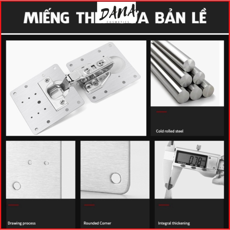 Bản lề gập thông minh bằng thép miếng pad thép miếng gập cửa tiện lợi sử dụng trên mọi bề mặt DANA